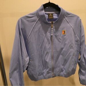 Light Blue Zip-Up Nike Tennis Jacket